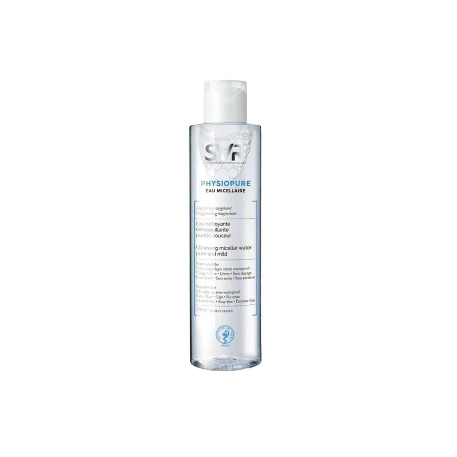 SVR Physiopure Micellar Water for Sensitive Skin - Gentle Makeup Remover & Skincare - 200ml SVR Physiopure Micellar Water - Gentle Makeup Remover micellar water, makeup remover, skincare, SVR Physiopure, gentle cleansing, sensitive skin, dermatological skincare, effective makeup removal, daily skincare routine, natural skincare, gentle makeup remover