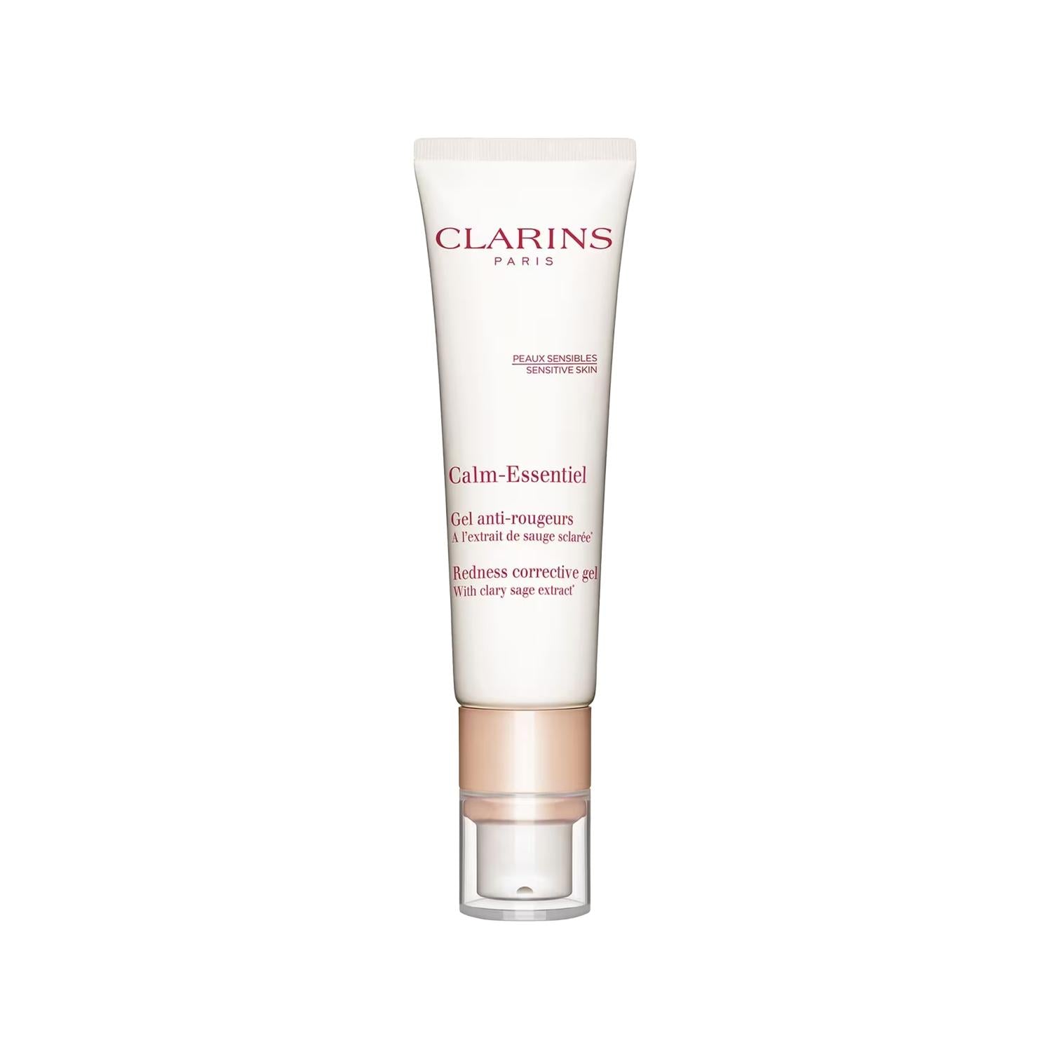 Clarins Calm Essentiel: Redness Corrective Gel - Soothe Sensitive Skin & Visibly Reduce Facial Redness (1.01 fl oz) Clarins Redness Corrective Gel: Soothe & Reduce Facial Redness redness corrective gel, facial redness treatment, sensitive skin redness, rosacea treatment, Clarins redness gel, Calm Essentiel, anti redness gel, redness relief, skincare for redness, facial redness, redness relief gel, redness corrector, facial redness reducer, skincare, sensitive skin care, calming gel, soothing gel, Clarins, f