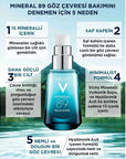 Vichy Mineral 89 Eye Cream - Hydrating Dark Circle & Fine Line Treatment for Sensitive Skin - Hyaluronic Acid, Paraben-Free Vichy Eye Cream: Dark Circle & Fine Line Treatment eye cream, dark circle reducer, fine line treatment, sensitive eye cream, hyaluronic acid eye cream, vichy eye cream, hypoallergenic eye cream, eye care for sensitive skin, hydrating eye cream, paraben free eye cream, eye care, dark circles, fine lines, sensitive skin, hydration, vichy thermal water, mineral 89, paraben-free, gifts for