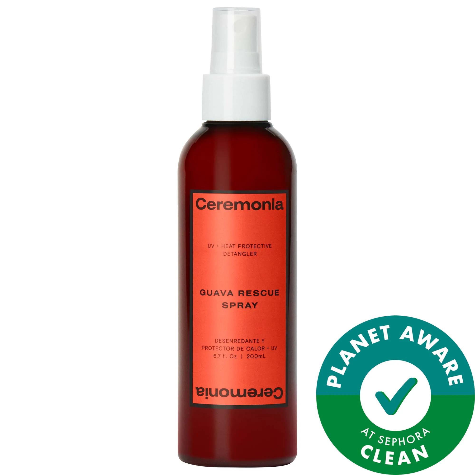 Guava Rescue Hair Heat Protectant Spray - 450° Heat Protection, UV Shield, Detangles & Smooths - Vegan, Cruelty-Free Guava Rescue Hair Heat Protectant Spray - 450° Heat Protection Hair Heat Protectant Spray, Guava Hair Care, Vegan Hair Products, Heat Damage Prevention, UV Protection for Hair, Detangling Spray, Anti-Frizz Hair Spray, Sustainable Hair Care, Hair Styling Products, Hair Protection, Vegan Hair Care, Gluten-Free Hair Products, Cruelty-Free Hair Care, Recyclable Packaging, Hair Care for Fine Hair,