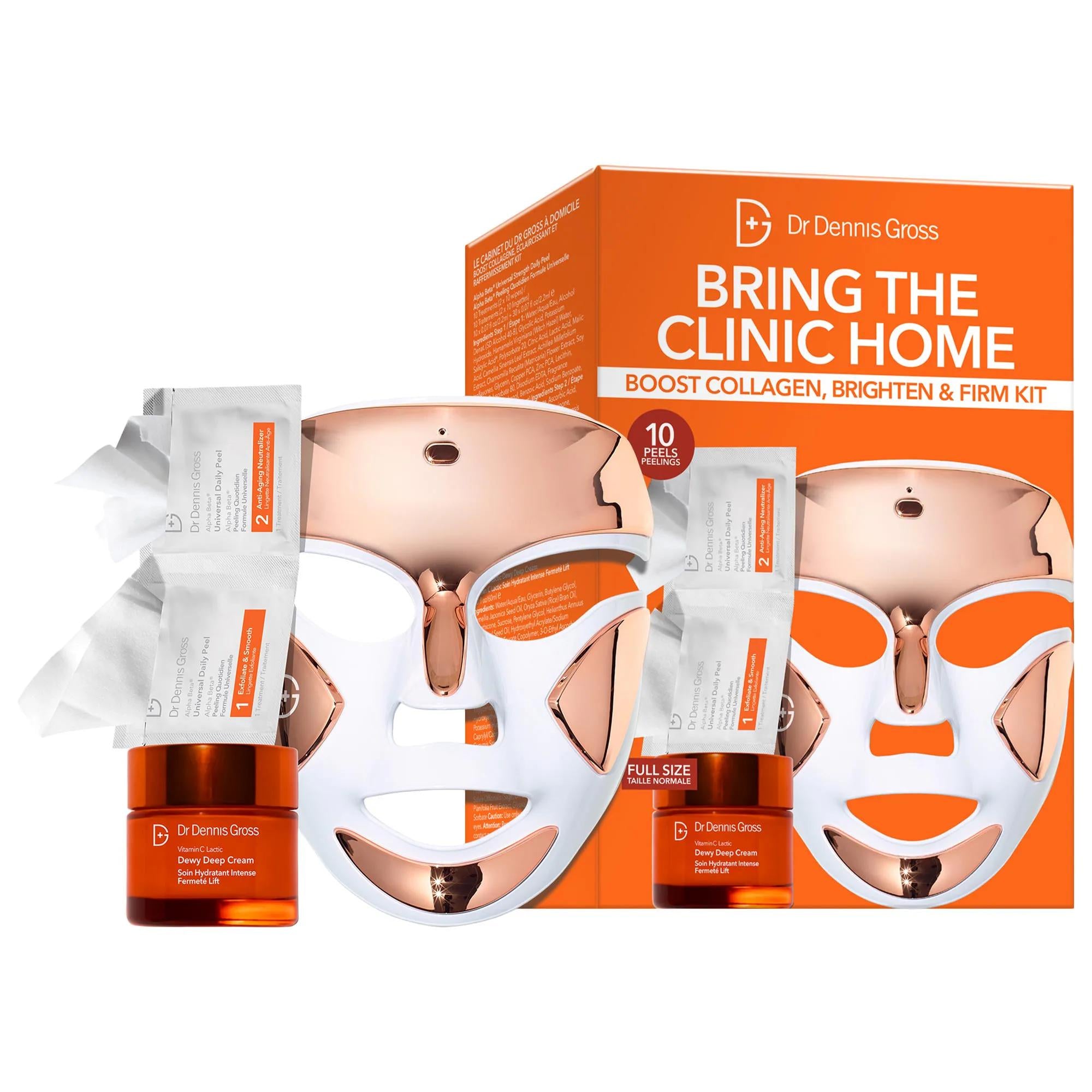 Dr. Dennis Gross FaceWare Pro LED Device Bundle: Anti-Aging & Acne Treatment | LED Light Therapy Mask for Fine Lines, Wrinkles, Skin Firming Dr. Dennis Gross LED Face Mask: Anti-Aging & Acne Treatment LED Face Mask, LED Light Therapy, Anti-Aging Device, Acne Treatment Device, Dr Dennis Gross Skincare, Collagen Boosting Device, Fine Line Reduction, Skin Firming Treatment, Alpha Beta Peel, Vitamin C Cream, Skincare, Anti-Aging, Blemishes, Red LED Light, Blue LED Light, Fine Lines, Wrinkles, Skin Tone, Exfolia
