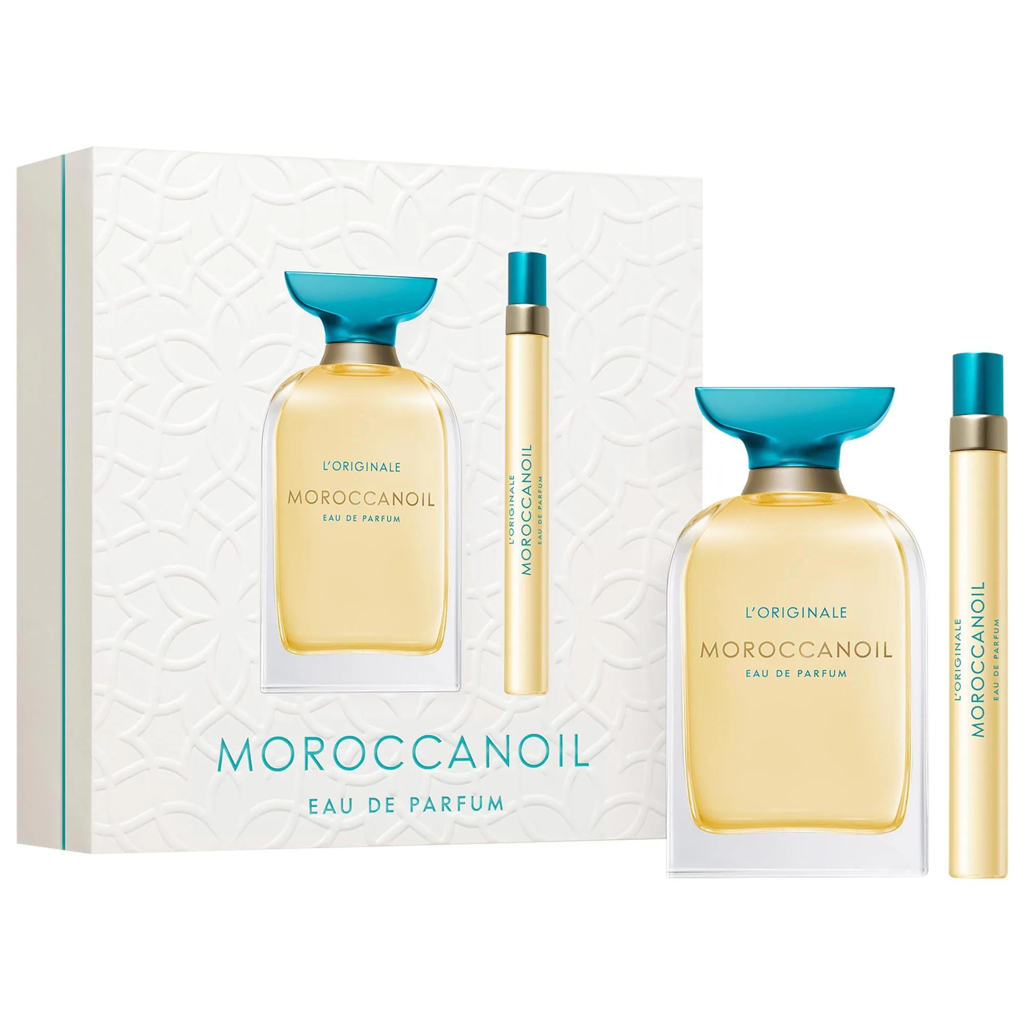 Moroccanoil L’Originale Eau de Parfum Set: Sweet Floral, Velvet Woods & Spicy Amber - Mediterranean Women's Perfume - Luxurious Signature Scent Moroccanoil L’Originale Eau de Parfum - Floral Women's Perfume Eau de Parfum, Women's perfume, Floral fragrance, Woody perfume, Amber perfume, Mediterranean perfume, Moroccanoil perfume, Luxury fragrance, Signature scent, Gift set perfume, Floral perfume, Mediterranean fragrance, Women's fragrance, Perfume, Fragrance, Woody fragrance, Amber fragrance, Mediterranean