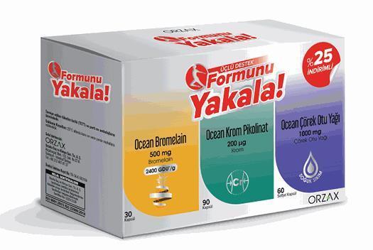 Orzax Ocean DšrtlŸ Destek Seti: Bromelain, Chromium, Black Seed Oil & Probiotics - Digestive - image 2