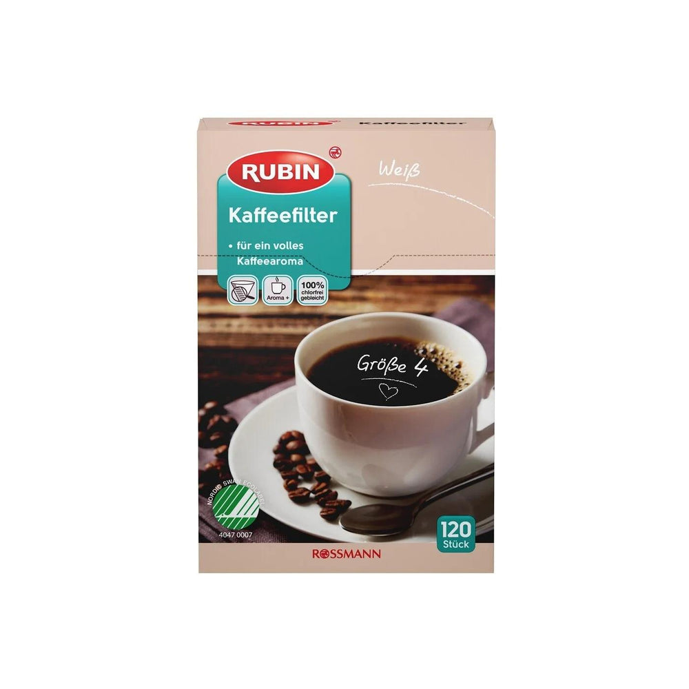 Rubin Coffee Filter No. 4 White - 120 Pieces