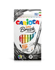 Carioca Super Brush Keçeli Boya Kalemi 10'lu - Washable Ink Brush Pens for Artistic Designs - Hair Accessories