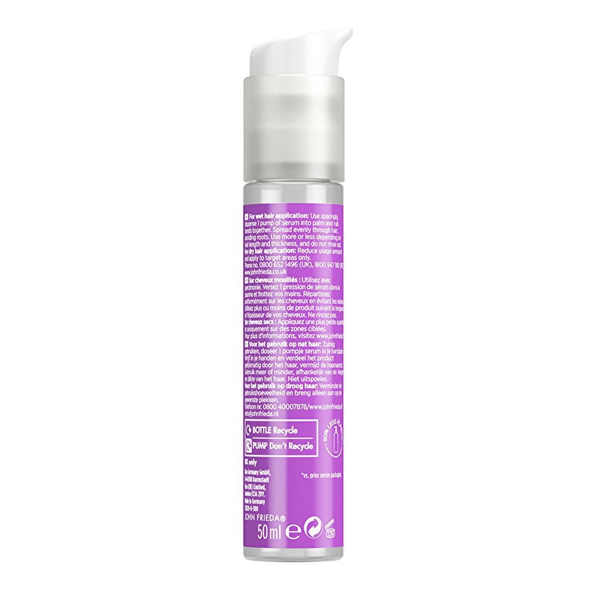 John Frieda Frizz Ease Extra Strength Serum for Frizzy Hair - 1.69 fl oz, Argan Oil, Coconut Oil, Moringa Oil for Frizz Control, Heat Protection & Moisturizing John Frieda Frizz Ease Serum for Frizzy Hair - 1.69 fl oz hair serum, frizz control, heat protection, argan oil hair care, coconut oil hair benefits, moringa oil for hair, hair moisturizer, curly hair care, color-treated hair products, frizzy hair solution, hair care, hair nourishment, smoothing serum