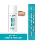 Loreal Paris Bright Reveal SPF 50+ Anti-Dark Spot Colored Fluid Daily Face Sunscreen 50ml - Light Loreal Paris Bright Reveal SPF 50+ Face Sunscreen - Light face sunscreen, SPF 50+ sunscreen, anti-dark spot facial care, daily UV protection for face, colored sunscreen for light skin, non-greasy sunscreen, sunscreen for sensitive skin, skincare, anti-aging, dark spot correction, daily facial protection