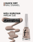 Flormar Quick Dry Nail Polish - QD12 Everyday Trick Nude Pink - 60 Second Fast Drying, High Pigment, Long Lasting Manicure Flormar Quick Dry Nail Polish - Fast Drying, High Pigment | Shop Now quick dry nail polish, fast drying nail polish, highly pigmented nail polish, long lasting nail polish, Flormar nail polish, nail polish, manicure, nail color, QD12 Everyday Trick, nude pink nail polish, nail care, beauty, cosmetics, fast dry, quick manicure, long-lasting, chip-resistant, vibrant color, glossy finish,