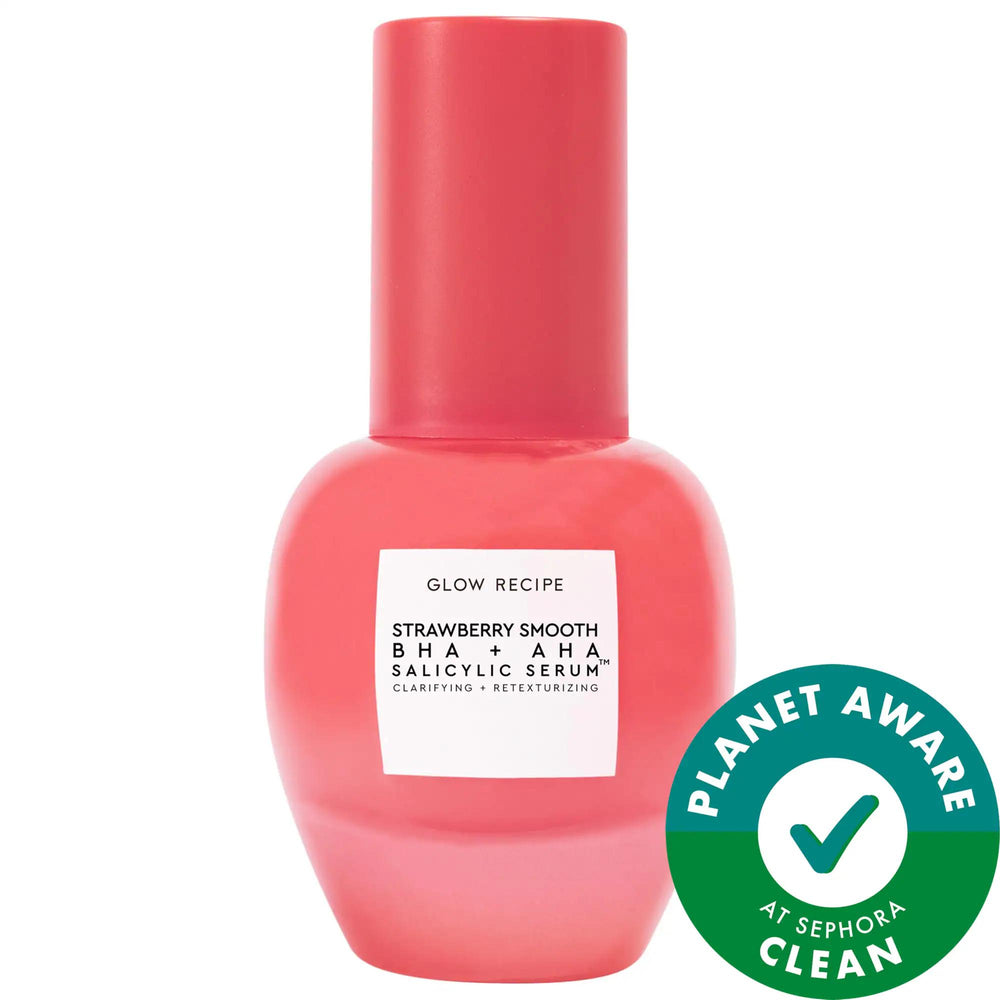 Strawberry Smooth BHA & AHA Salicylic Acid Serum - Pore Minimizing, Acne & Blemish Treatment, Vegan & Cruelty-Free Exfoliating Serum BHA AHA Salicylic Acid Serum - Acne, Pore Minimizing & Vegan BHA AHA serum, salicylic acid serum, acne treatment serum, pore minimizing serum, vegan skincare, cruelty-free serum, exfoliating serum, strawberry acid serum, blemish treatment, hydrating serum, acne-prone skin, uneven skin texture, minimize pores, vegan beauty, sustainable beauty, strawberry extract, Clarity Acid C
