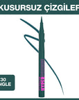 Maybelline New York Hyper Precise All Day Eyeliner 730 Jungle - Long-Lasting, Smudge-Proof, Precise Application Maybelline Hyper Precise Eyeliner - Long-Lasting & Precise Maybelline Hyper Precise Eyeliner, Long-lasting eyeliner, Smudge-proof eyeliner, Precise eyeliner, Matte black eyeliner, Eyeliner, Eye makeup, Cosmetics, Makeup, Beauty products, Durable makeup, Waterproof eyeliner