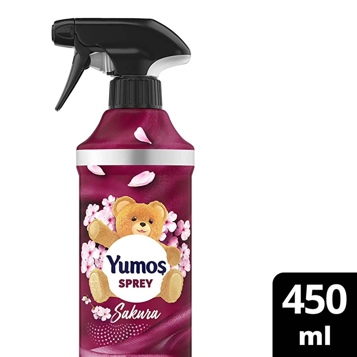 Yumoş Sakura Fabric and Home Fragrance Spray - Dermatologically Tested, Alcohol-Free, 15.22 fl oz Yumoş Sakura Fabric Spray - Fresh Home Fragrance fabric spray, home fragrance, Sakura scent, non-alcoholic fragrance, dermatologically tested spray, freshening spray for home and textiles, home care, fragrance spray, Yumoş, easy home fragrance, refreshing spray, floral scent, upholstery freshener, curtain freshener, carpet freshener