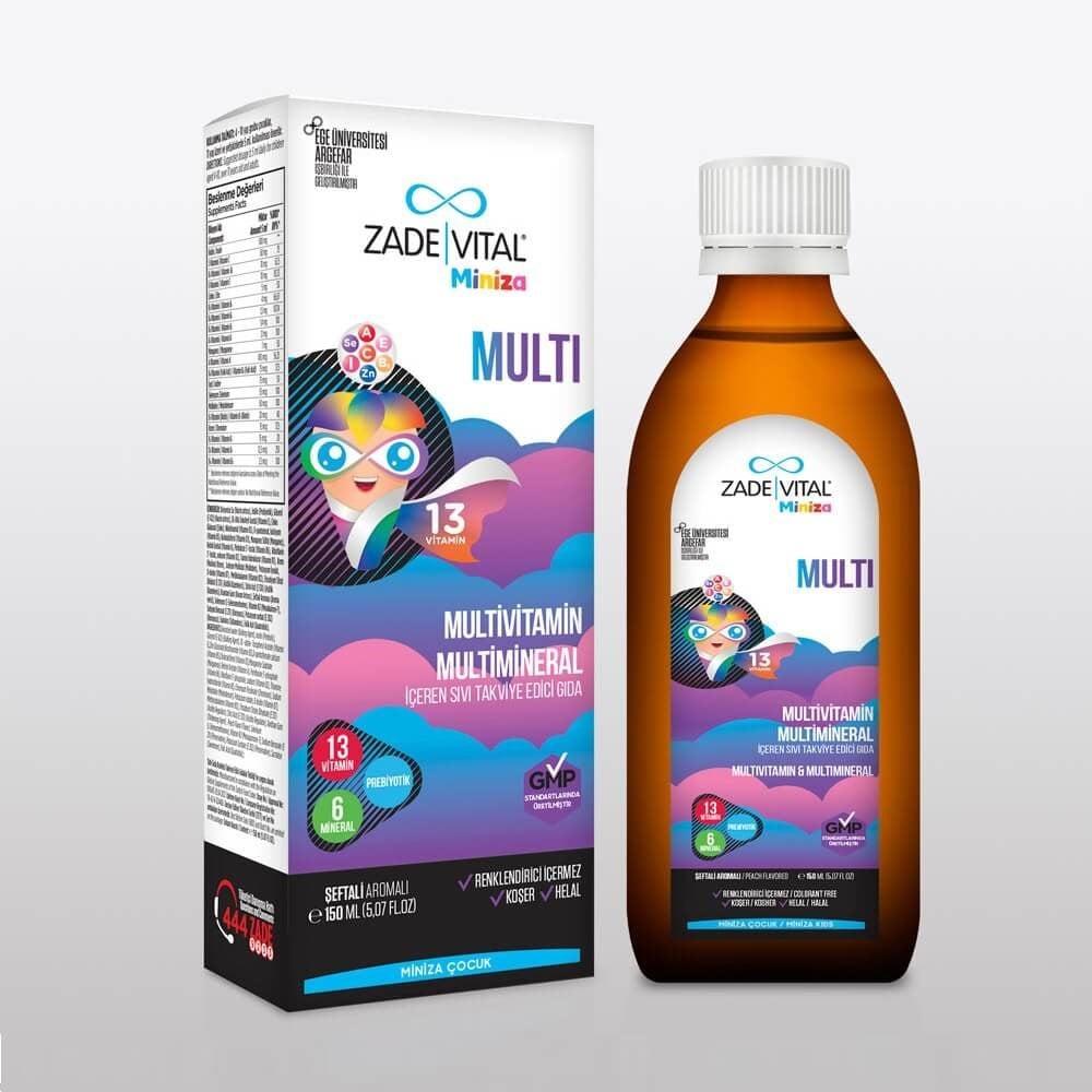 Zade Vital Miniza Multi Liquid Multivitamin for Kids 150 ml