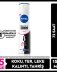 Nivea Women's Deodorant Spray Black & White Clear - 72 Hour Anti-Perspirant Protection, Dermatologically Tested, No White Marks or Yellow Stains Nivea Black & White Clear Deodorant - 72hr Protection women's deodorant spray,Nivea Black & White Clear,anti-perspirant deodorant,72-hour protection,dermatologically tested deodorant,women's personal care,freshness,confidence,active lifestyle,sensitive skin,ethanol-free,deodorant for women,long-lasting protection,anti-sweat,deodorant spray,personal hygiene,cosmetic