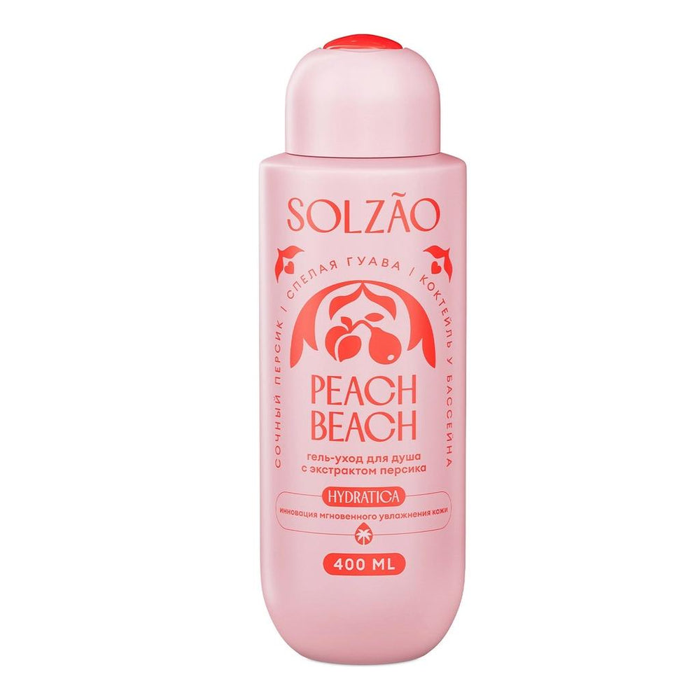 Solzao Peach Beach Shower Gel for Soft Skin 400 ml