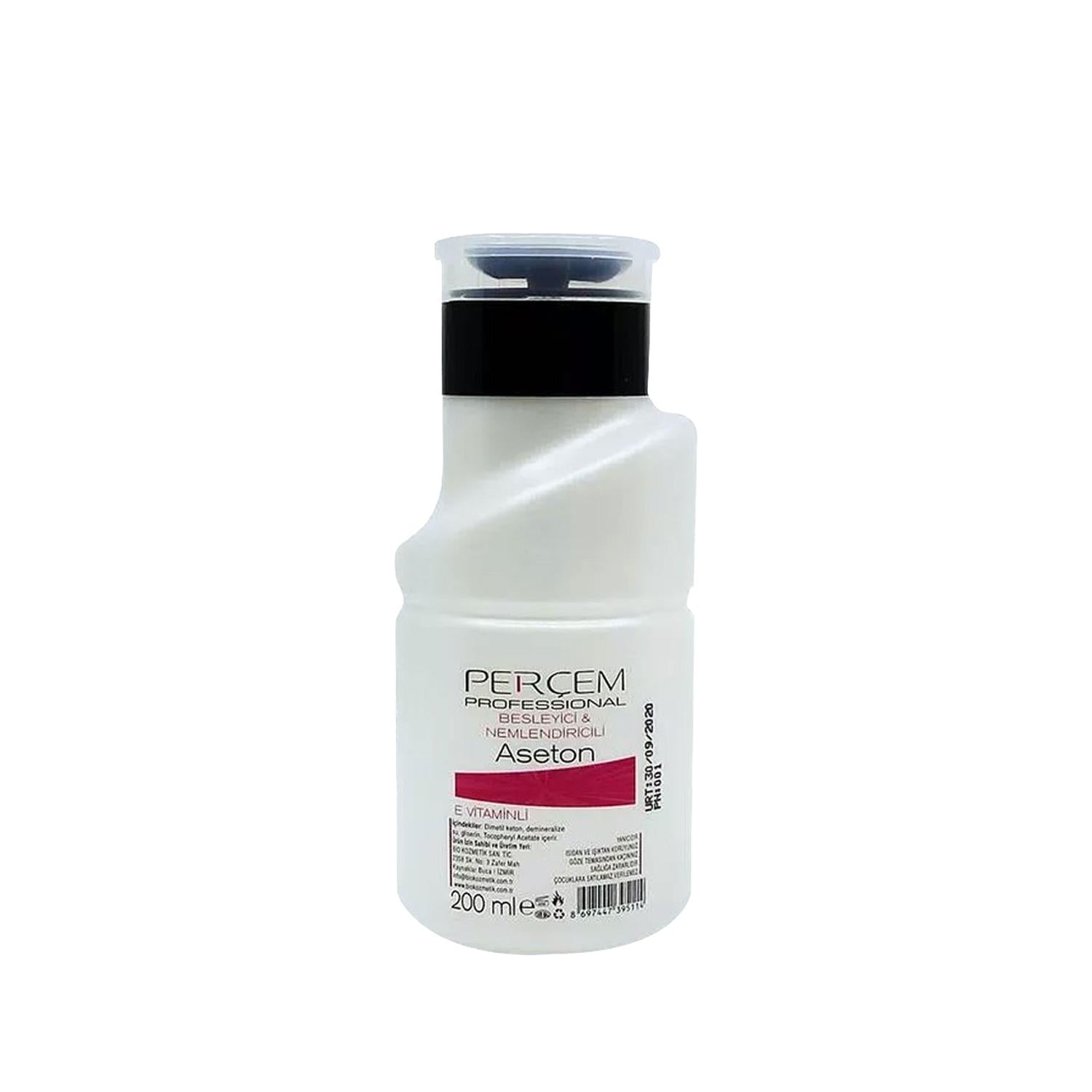 Perçem E Vitaminli Aseton 225ml Nail Polish Remover with Pump Dispenser - Moisturizing Nail Care Perçem E Vitaminli Aseton 225ml - Moisturizing Nail Polish Remover acetone nail polish remover, E vitamin nail care, pump dispenser nail polish remover, nail care products with vitamins, 225 ml nail polish remover, moisturizing nail polish remover, nail health, nail care, cosmetics, beauty products, nail polish removal, vitamin enriched nail care