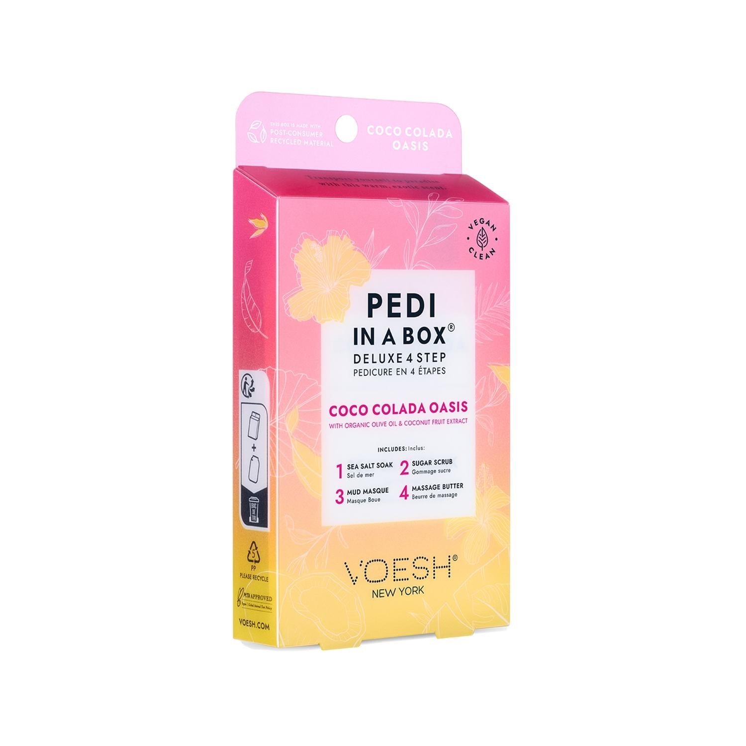 Voesh New York Deluxe Pedicure Kit - 4-Step Coco Colada Pedicure Set for Salon-Quality Foot Care at Home Voesh New York Deluxe Pedicure Kit - Coco Colada pedicure kit, deluxe pedicure set, Voesh New York, at-home pedicure, 4-step pedicure, Coco Colada pedicure, foot care, nail care, beauty products, self-care, relaxation, luxury pedicure, pampering