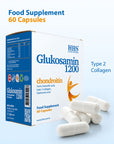 HHS Glucosamine 1200 – Food Supplement | MSM + Collagen Type II + Hyaluronic Acid | Joint Support