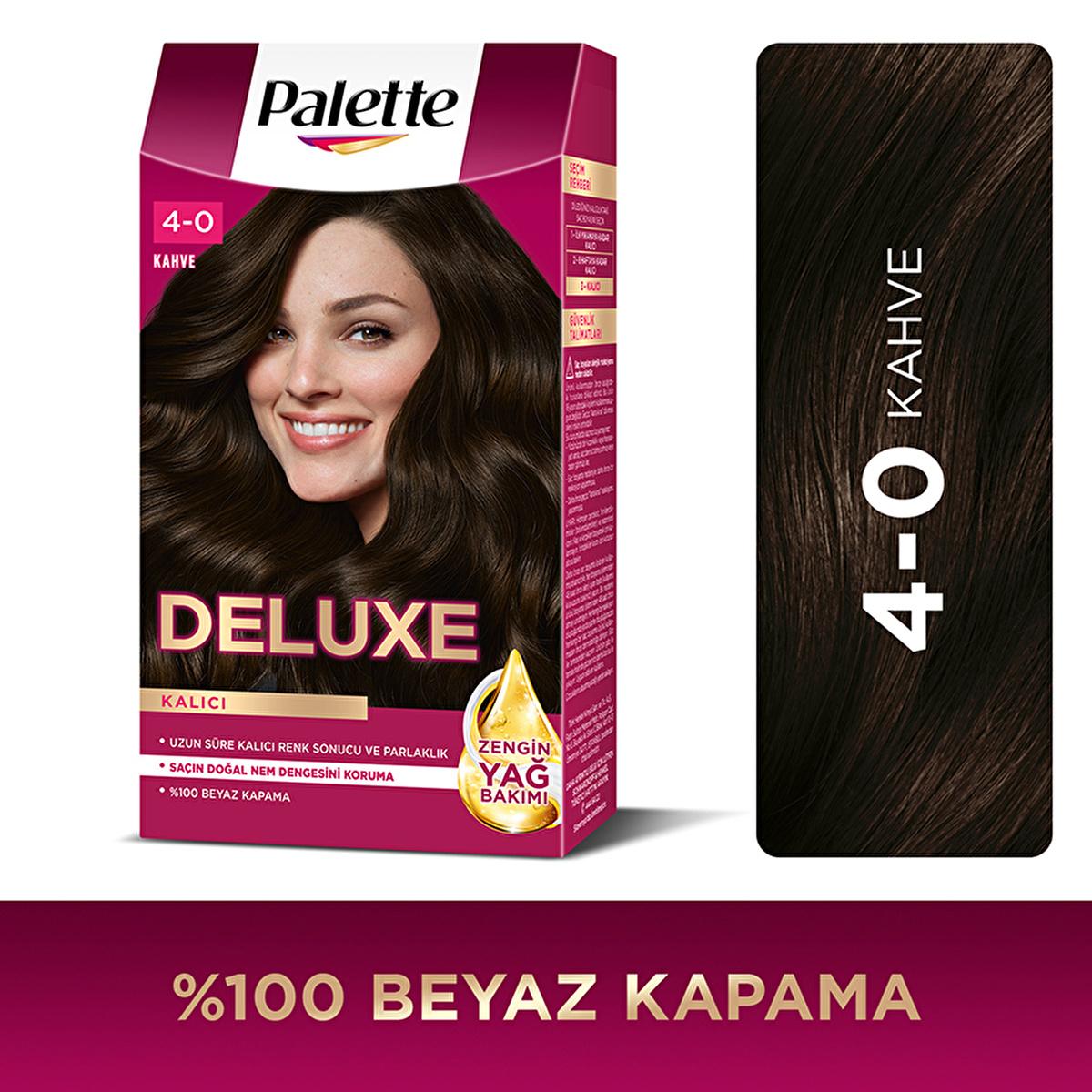 Palette Deluxe Saç Boyası 4-0 Kahve - Long-Lasting Hair Dye for Vibrant Color Palette Deluxe Hair Dye - Vibrant Long-Lasting Color Hair dye, Long-lasting hair color, Hair coloring products, Deluxe hair dye, Palette Deluxe Saç Boyası, Hair care, Cosmetics, Beauty products, Hair color maintenance, Vibrant hair color