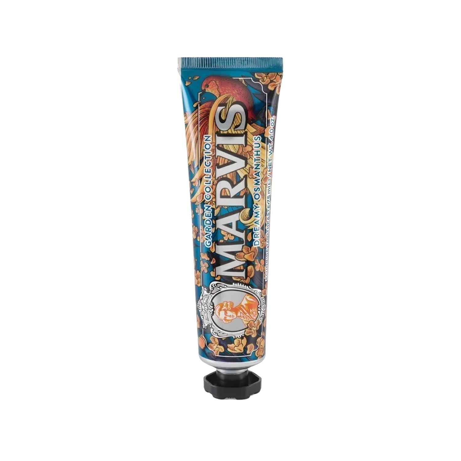Marvis Dreamy Osmanthus Toothpaste 75ml - Luxurious Oral Care with Unique Flavor Marvis Dreamy Osmanthus Toothpaste 75ml - Luxurious Oral Care Marvis toothpaste, Osmanthus flavor toothpaste, Luxury oral care, Premium toothpaste, Unique flavor toothpaste, oral hygiene, dental care, luxury cosmetics, premium oral care products, unique flavored toothpaste, Marvis Dreamy Osmanthus