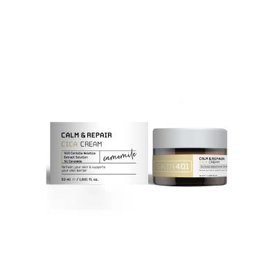 Skin401 Calm Repair Cica Cream - Soothing Face Cream for Sensitive Skin, Redness Relief & Skin Barrier Repair - Vegan & Cruelty-Free, 50ml Skin401 Cica Cream: Soothe & Repair Sensitive Skin | Vegan Cica cream, skin repair cream, soothing face cream, vegan skincare, sensitive skin cream, Centella Asiatica cream, skin barrier repair, redness relief cream, facial cream, sensitive skin, irritated skin, skin barrier, vegan, cruelty-free, hydration, redness, Chamomile Extract, Ceramide NP, Niacinamide, Sodium Hya