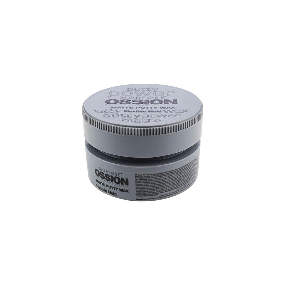 Morfose Ossion Matte Finish Hair Putty Wax for Men and Women - 3.38 fl oz, Water-Based, Flexible Hold Morfose Ossion Matte Hair Putty Wax - Water-Based, Flexible Hold matte finish hair wax, hair putty for men and women, water-based hair styling product, flexible hold hair wax, non-greasy hair styling, hair styling products for men, hair styling products for women, matte finish hair styling, creamy texture hair wax, gentle hair care products