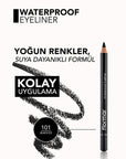 Flormar Mat Eyeliner - Waterproof & Intense Pigment, Long-Lasting Eye Makeup for Precise Look - view 3