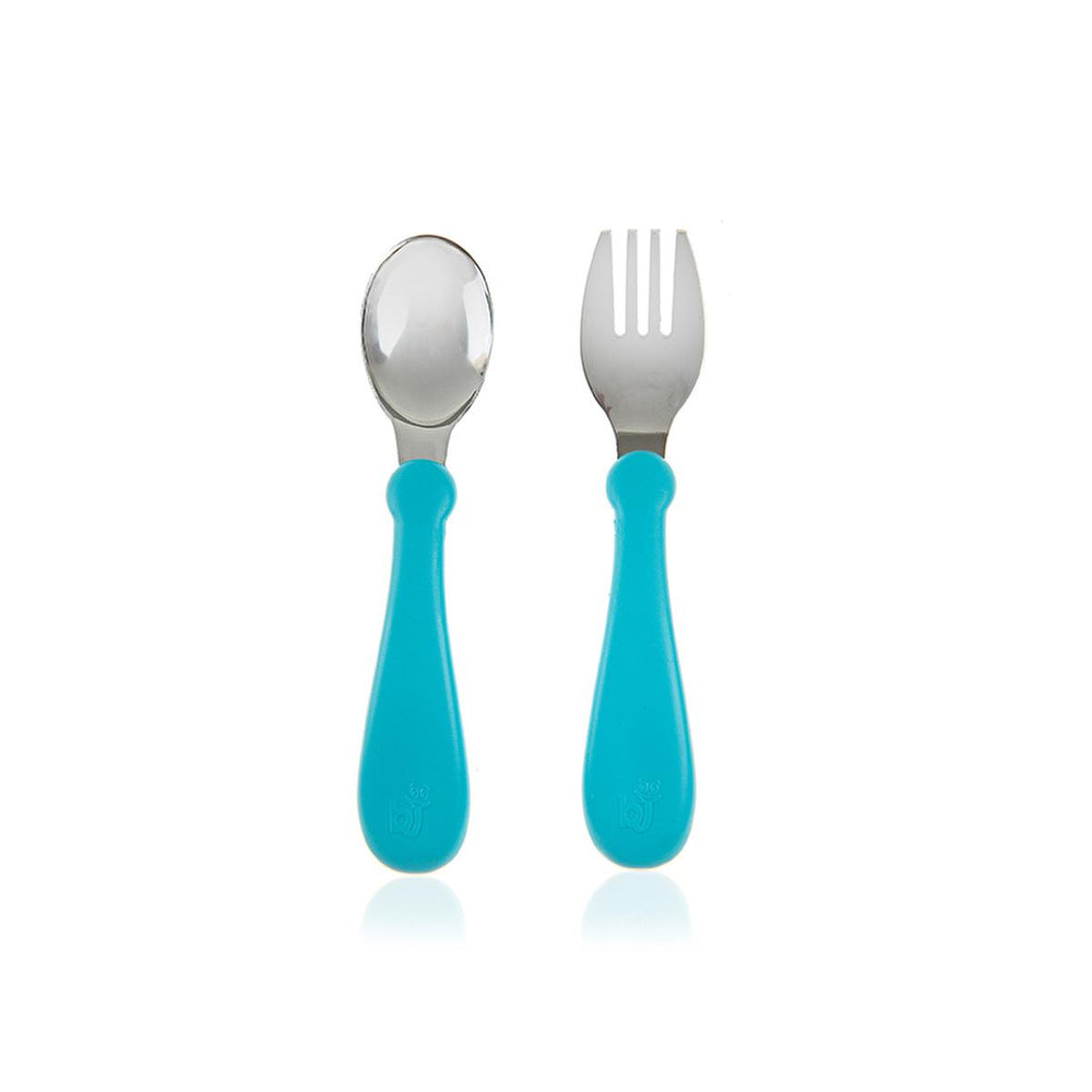 Babyjem Stainless Steel Baby Utensil Set - BPA Free, Ergonomic Design for Independent Eating - view 6