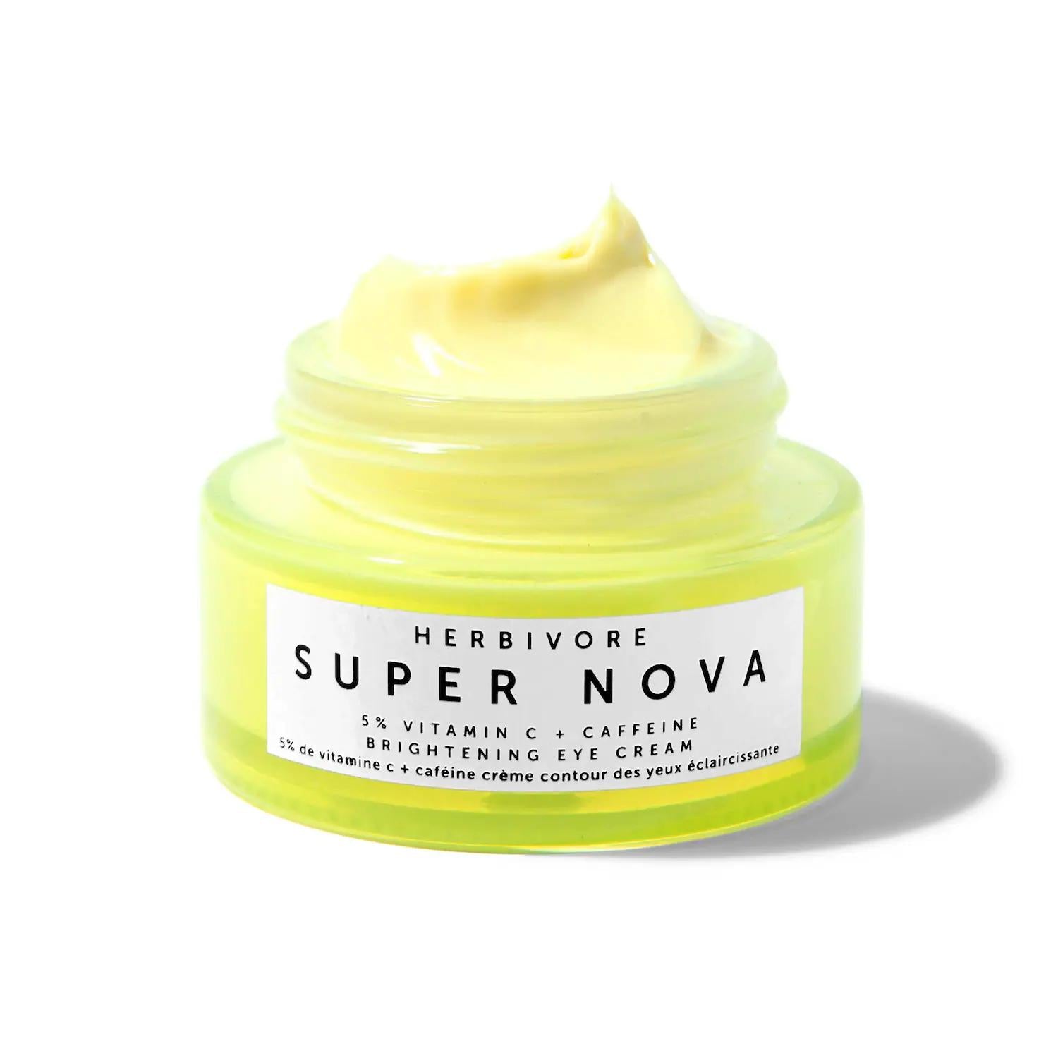 Super Nova Vitamin C Eye Cream - Brightening & Anti-Puffiness Eye Treatment with 5% THD Vitamin C, Caffeine & Turmeric Super Nova Vitamin C Eye Cream - Brightens & Depuffs Vitamin C Eye Cream, Brightening Eye Cream, Dark Circle Treatment, Puffiness Reduction, Vegan Skincare, Cruelty-Free Beauty, Sustainable Packaging, Caffeine Eye Cream, Turmeric Eye Cream, Eye Cream for Dark Circles, Anti-Aging Eye Cream, Under Eye Cream, Skincare for Mature Skin, Natural Skincare, Eco-Friendly Beauty Products