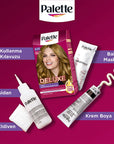 Palette Deluxe Küllü Açık Kumral Hair Dye: Intense Light Ash Blonde Color, Perfect Grey Coverage & Long Lasting Shine Palette Deluxe Küllü Açık Kumral Hair Dye - Light Ash Blonde Color hair dye, küllü açık kumral hair dye, intense hair color, permanent hair color, grey coverage hair dye, light ash blonde hair dye, hair color with micro oils, long lasting hair dye, hair dye for dark hair, hair color, ash blonde, light blonde, grey coverage, dark hair, hair shine, hair conditioning, hair care, beauty, persona