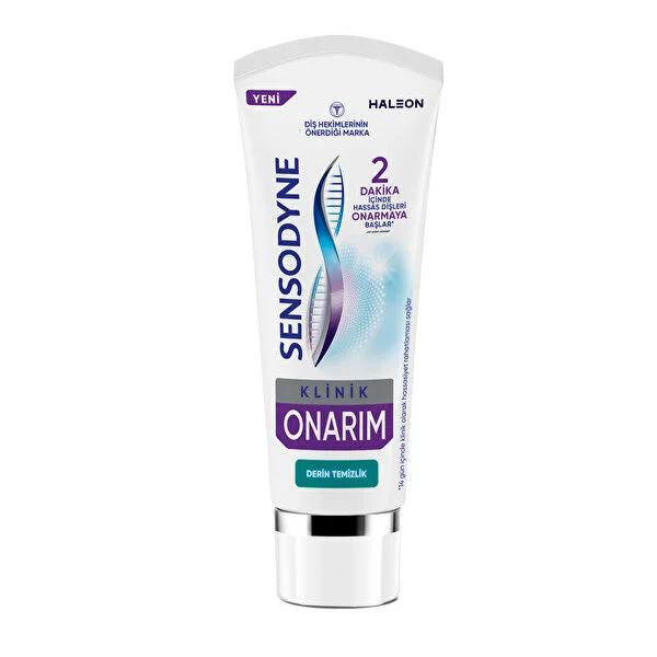 Sensodyne Clinical Repair Deep Cleaning Toothpaste: Rapid Sensitivity Relief & Enamel Repair with Novamin - Best Toothpaste for Sensitive Teeth Sensodyne Toothpaste: Repair Sensitivity & Deep Clean Sensodyne toothpaste, sensitive teeth toothpaste, deep cleaning toothpaste, Novamin toothpaste, toothpaste for sensitivity relief, Klinik Onarım diş macunu, deep clean toothpaste, rapid sensitivity relief toothpaste, best toothpaste for sensitive teeth, toothpaste to repair enamel, toothpaste, sensitive teeth, de