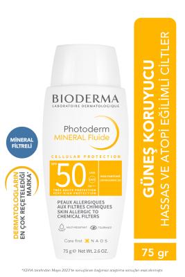 Bioderma Photoderm Mineral Sunscreen Fluid SPF 50+ - Hypoallergenic, Water-Resistant, Fragrance-Free Sun Protection for Sensitive Skin Bioderma Photoderm SPF 50+ Mineral Sunscreen Fluid - Hypoallergenic & Water-Resistant Mineral Sunscreen, SPF 50+, Hypoallergenic Sunscreen, Fragrance-Free Sunscreen, Water-Resistant Sunscreen, Bioderma Photoderm, Sensitive Skin Care, Sun Protection, Dermatologically Tested, Outdoor Activities, Skin Care, Sunscreen, UVA Protection, UVB Protection