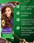 Wella Koleston Naturals Permanent Hair Dye with Coconut Oil - 6/73 Ayışığı Kahvesi - view 5