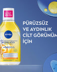 Nivea Micellar Makeup Cleansing Water with 5% Serum - Gentle, Brightening, and Hydrating Makeup Remover for Sensitive Skin Nivea Micellar Makeup Cleansing Water - Gentle & Brightening Micellar Makeup Cleansing Water, Serum infused cleansing water, Gentle makeup remover for sensitive skin, Vitamin C and E enriched cleansing product, Dermatologically tested skincare, Skincare for dull skin, Sensitive skin care products, Makeup remover with serum, Brightening skincare, Hydrating cleansing water, Nivea skincare