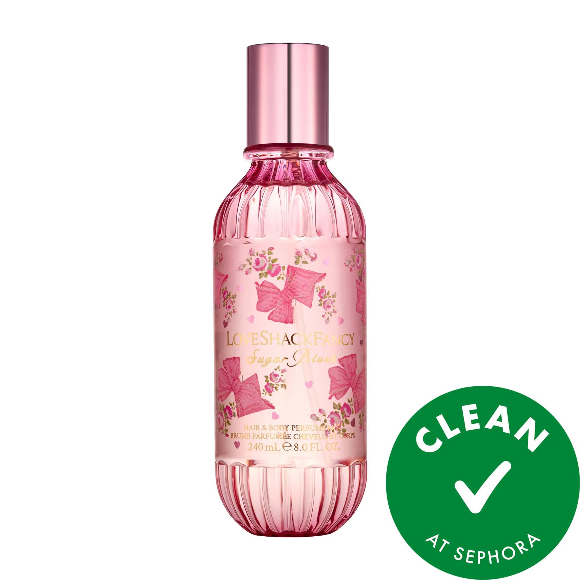 LoveShackFancy Sugar Blush Hair & Body Perfume Mist - Fruity Floral Fragrance for Women with Vanilla & Passion Fruit Scent LoveShackFancy Sugar Blush Perfume Mist - Fruity Floral Scent Perfume Mist, Fruity Floral Fragrance, Body Mist, Vanilla & Passion Fruit Scent, Floral Fragrance for Hair and Body, Women's Fragrance, Sugar Blush, LoveShackFancy, Hair Fragrance, Body Fragrance, Floral Scent, Fruity Scent, Gourmand Fragrance