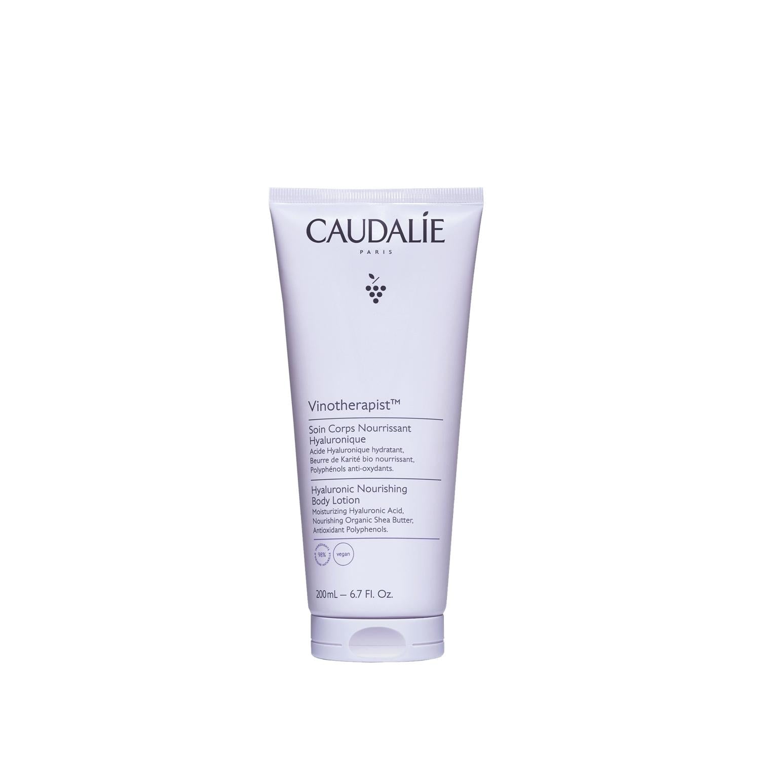 Caudalie Vinotherapist Nourishing Body Lotion: Deeply Moisturizing Hyaluronic Acid Body Lotion for Dry Skin (6.76 fl oz) Caudalie Nourishing Body Lotion: Hyaluronic Acid Moisturizer body lotion, nourishing body lotion, hyaluronic acid body lotion, moisturizing lotion, Caudalie body lotion, Vinotherapist lotion, body moisturizer, skin hydration lotion, dry skin, skin care, hydration, moisturizer, hyaluronic acid, Vinotherapist, beauty, personal care, skin health, healthy skin, hydrated skin, soft skin, suppl