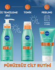 Nivea Derma Skin Clear Acne Fighting Face Peeling - Deep Cleansing, Exfoliant for Acne Prone Skin - Makeup Primer