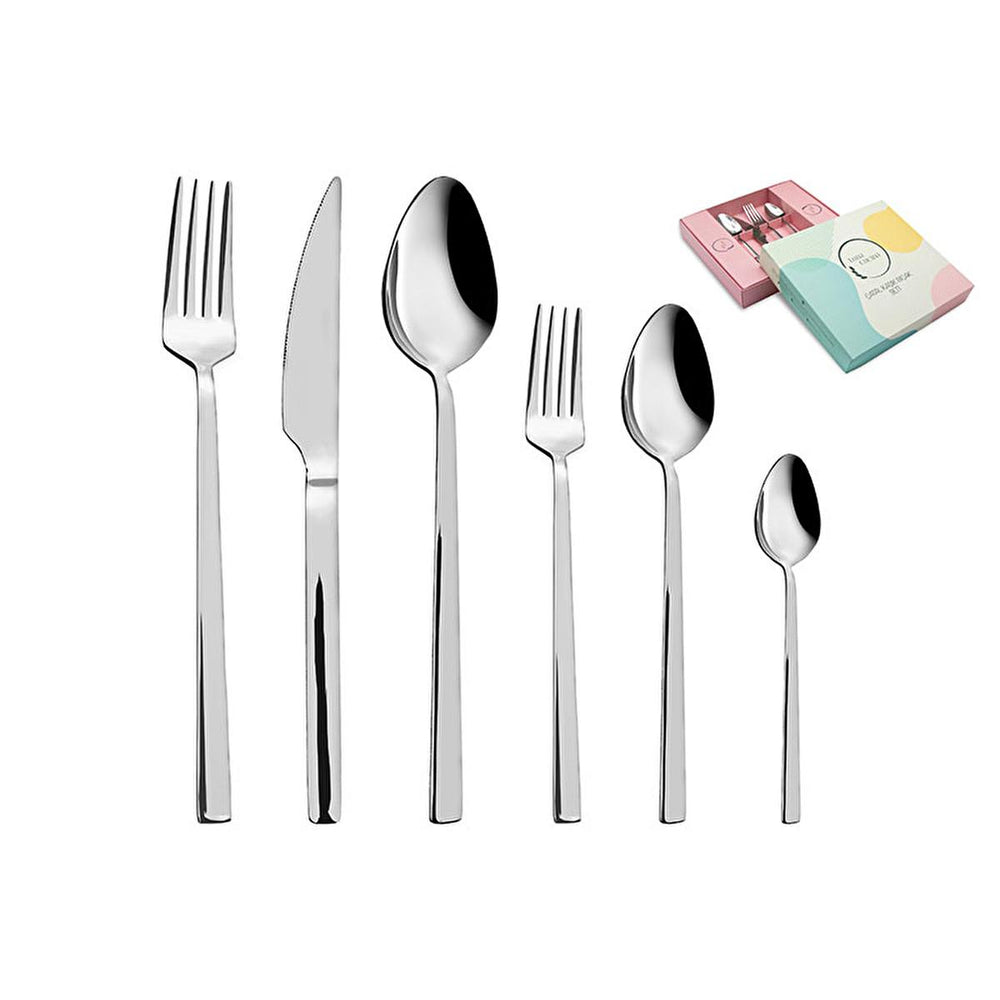 Luna Cucina 36-Piece Cutlery Set - Dishwasher Safe Dinnerware & Kitchen Utensils
