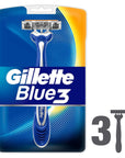 Gillette Blue3 Disposable Razor for Men - Smooth Shave, Comfortgel Technology, 3 Chrome-Coated Blades Gillette Blue3 Disposable Razor - Smooth Shave & Comfort Disposable Razor, Gillette Blue3, Shaving Razor, Men's Grooming, Affordable Shaving Solution, Smooth Shave, Comfortgel Technology, Chrome-Coated Blades, Non-Slip Handle, Easy-to-Rinse, Daily Grooming, Travel Razor, Backup Razor, Men's Shaving, Shaving Essentials