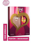She Fun Deodorant Perfume Set for Women: Long-Lasting Fresh Scent, Alcohol & Paraben Free - 150ml Deo Spray + 50ml Perfume She Fun Deodorant Perfume Set - Long Lasting Fresh Scent deodorant perfume set, women's deodorant, women's perfume, alcohol-free deodorant, paraben-free perfume, long-lasting fragrance, fresh scent deodorant, daily deodorant perfume, fragrance set for women, she fun perfume, deodorant, perfume, fragrance, women's fragrance, body odor control, sensitive skin, alcohol free, paraben free,