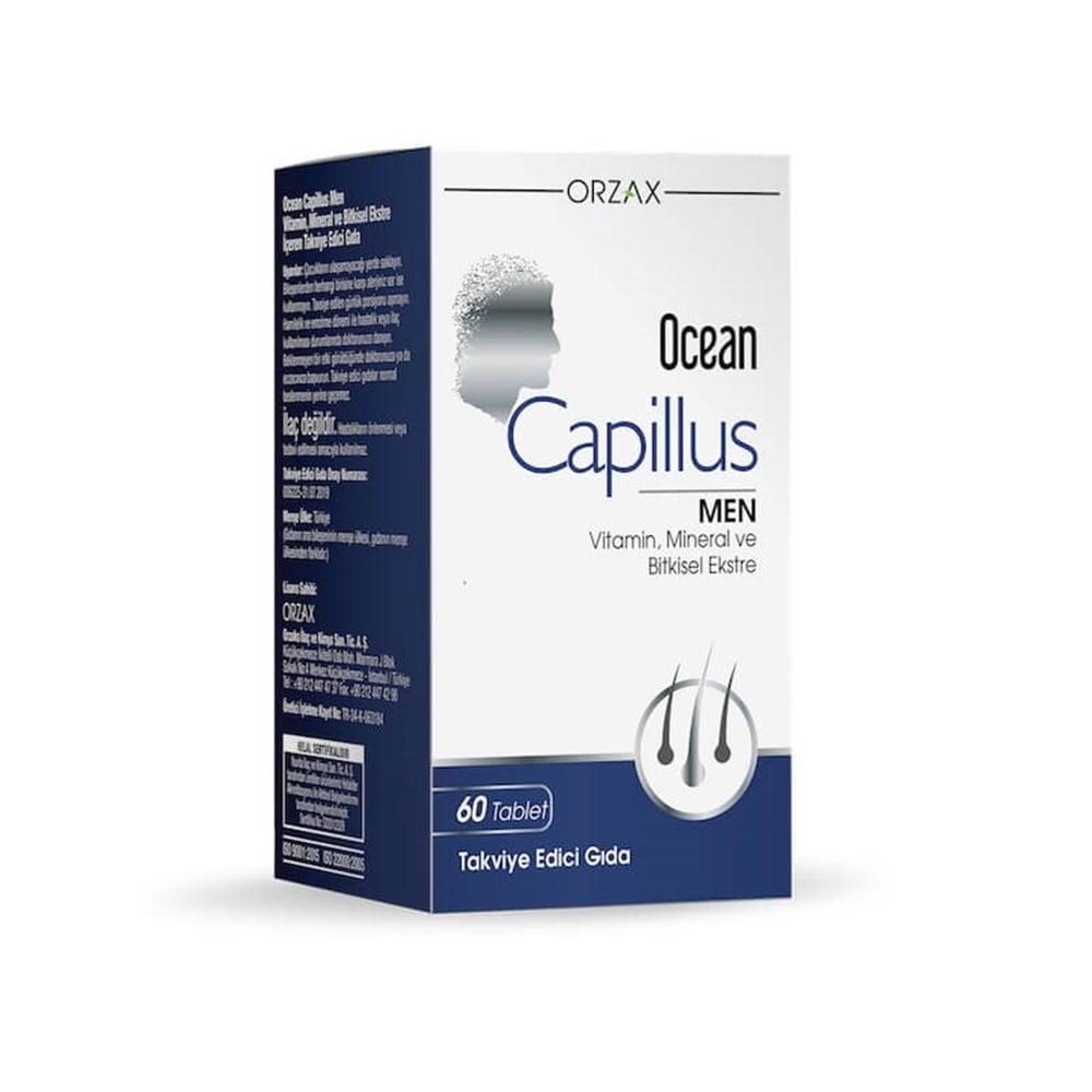 Ocean Capillus Men 60 Tablet - Men's Health Supplement with Vitamins, Minerals, and Herbal Extracts for Hair and Overall Wellness Ocean Capillus Men 60 Tablet - Men's Health & Hair Support men's health supplement, dietary supplement for men, vitamins and minerals for men, herbal extracts for health, Saw Palmetto supplement, Ginkgo Biloba health benefits, Biotin for hair health, hair health support, energy boost, prostate health, cognitive function, overall wellness, health-conscious men, natural supplements