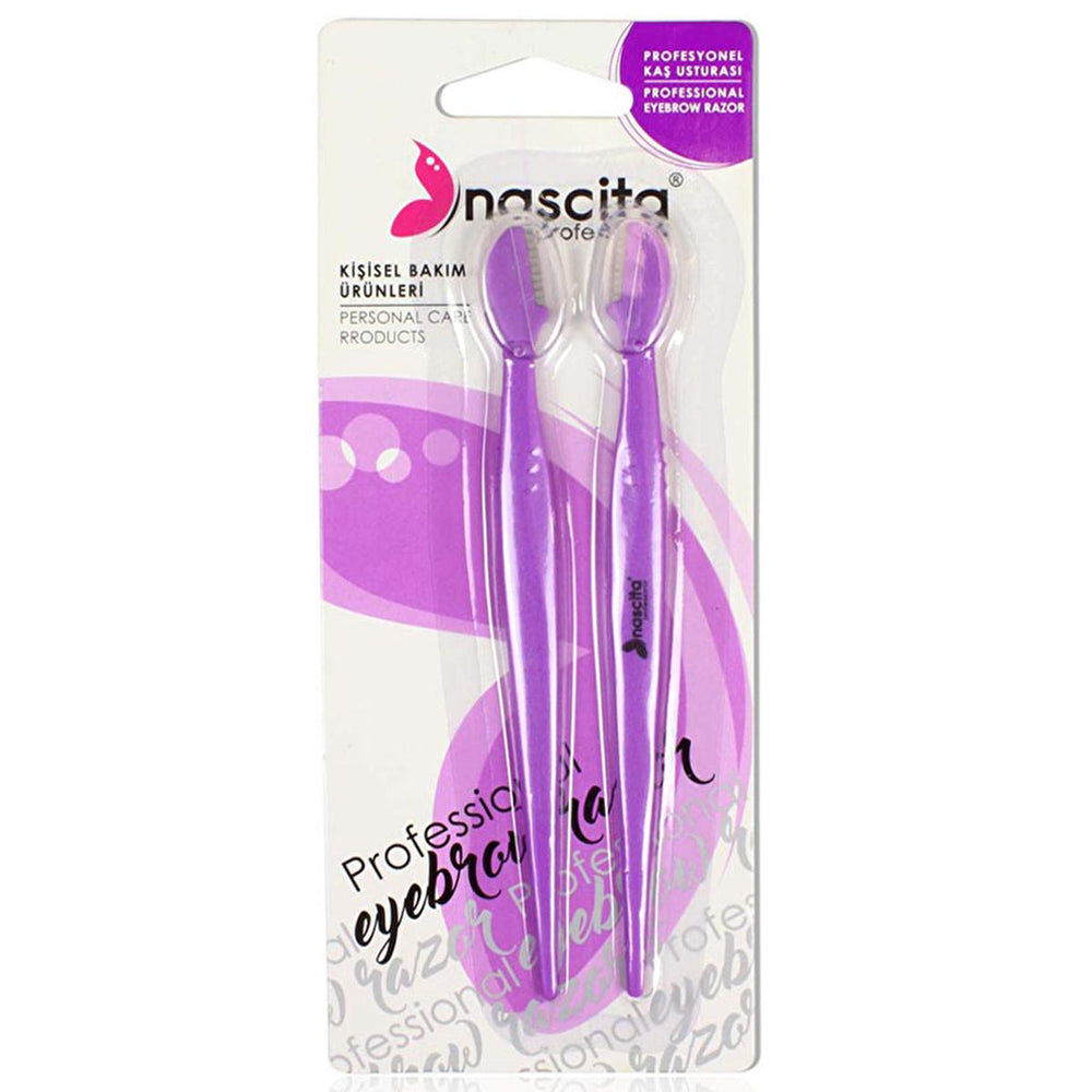 Nascita Professional Eyebrow Razor & Tweezer Set for Precise Grooming - Double-Ended Design for Versatility - Eyebrow Pencil