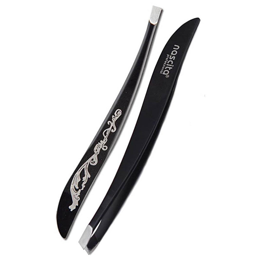 Nascita Stainless Steel Tweezers - Ergonomic Design for Easy Hair Removal - Eyebrow Pencil