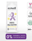 Ecowell Organic Baby Shampoo & Body Wash - Gentle, Paraben-Free, Vegan Certified - 10.14 fl oz Ecowell Organic Baby Shampoo - Gentle & Paraben-Free organic baby shampoo, vegan baby care, paraben-free baby products, natural baby hair care, eco-friendly baby shampoo, gentle baby wash, cruelty-free baby products, sustainable baby care, baby skin care, natural baby products