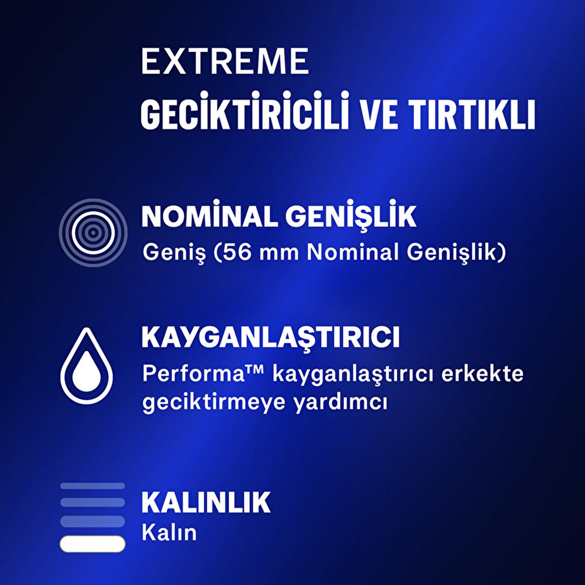 Durex Extreme Condoms - Delaying, Textured for Enhanced Pleasure - Pack of 20 Durex Extreme Condoms - Delaying & Textured for Enhanced Pleasure Durex Extreme Condoms, delaying condoms, textured condoms, extended pleasure condoms, ribbed condoms, condoms with delaying cream, condoms for enhanced pleasure, adult protection, intimate products, couples gifts, adult accessories