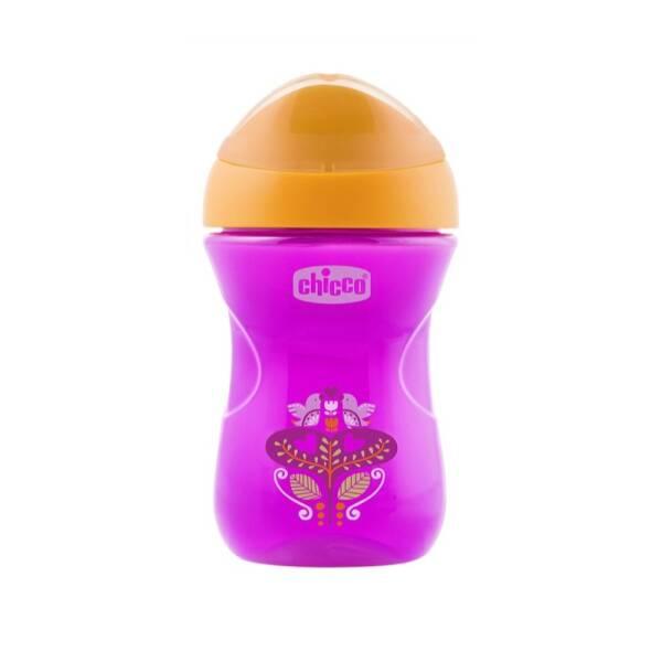 Chicco Baby Cup 12m+ - 266ml Purple Heart Design, Easy Transition from Bottle to Cup - Baby Care