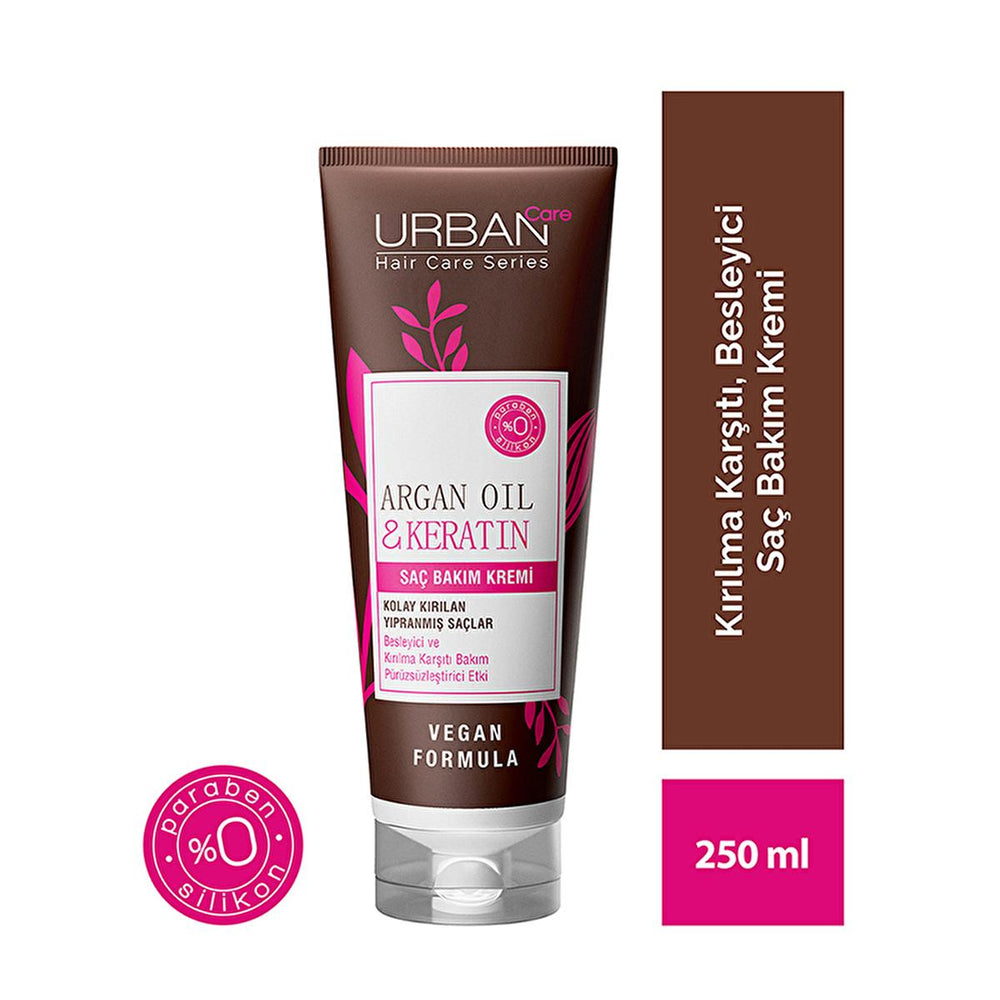 Urban Care Argan Oil & Keratin Hair Care Cream - Nourishing, Breakage Repair, Silicone & Paraben Free - 8.45 fl oz - view 3