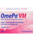OmePa VM: Comprehensive Multivitamin & Multimineral Supplement with Omega-3 for Heart Health, Immune Support & Prenatal Nutrition - 30 Softgels OmePa VM: Multivitamin + Omega-3 for Heart, Brain & Immune Support Multivitamin supplement, Multimineral supplement, Omega 3 supplement, DHA EPA supplement, Prenatal vitamins, Vitamin and mineral capsule, Nutritional support, Immune support vitamins, Heart health supplement, Supplements for pregnant women, Multivitamins, Minerals, Omega 3, DHA, EPA, Vitamin C, Iron,