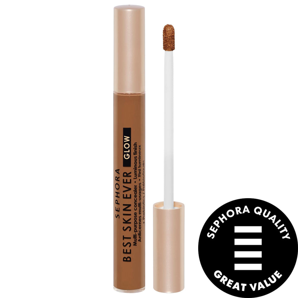 Sephora Collection Best Skin Ever Multi-Use Hydrating Glow Concealer - Radiant Finish, 12hr Hydration, Non-Comedogenic Best Skin Ever Glow Concealer - 12hr Hydration & Radiant Finish multi-use concealer, hydrating concealer, radiant finish concealer, non-comedogenic makeup, plant-based prebiotics in skincare, Sephora Collection, Best Skin Ever, glow concealer, under-eye concealer, skincare-infused makeup, long-lasting hydration, lightweight concealer, radiant finish, 12hr hydration