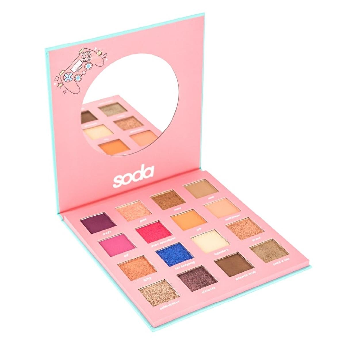 Soda Game Over Far Paleti 003 Ultimate Burst - 16 Shade Makeup Eyeshadow Palette with Matte, Shimmer, Glitter Finishes Soda Game Over Far Paleti 003 - 16 Shade Eyeshadow Palette makeup eyeshadow palette, versatile eye shadow colors, matte shimmer glitter eyeshadows, high pigmentation eyeshadow, easy application makeup, velvety soft texture makeup, Soda Game Over Far Paleti 003, eyeshadow palette, makeup, cosmetics, beauty products