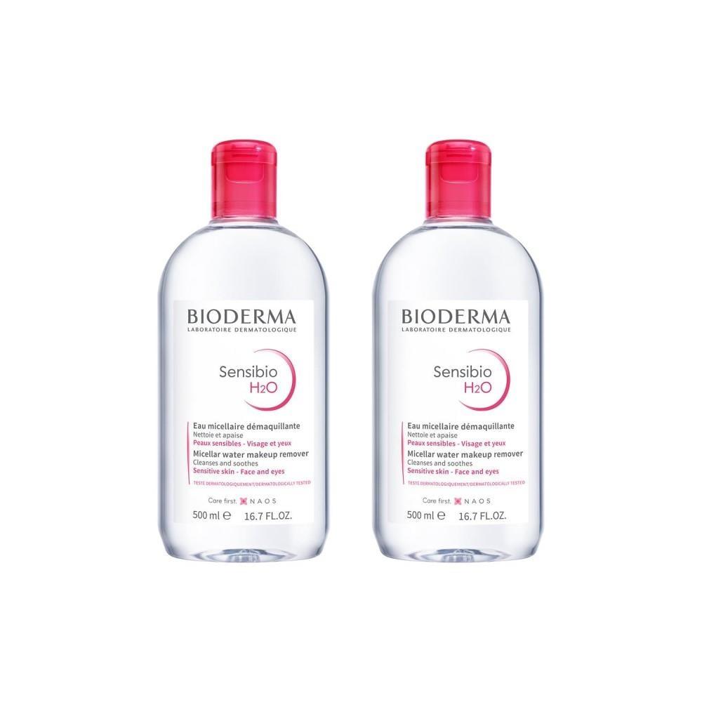 Bioderma Sensibio H2O Micellar Water for Sensitive Skin - Gentle Makeup Remover, Fragrance-Free Skincare (33.81 fl oz x 2) Bioderma Sensibio H2O Micellar Water for Sensitive Skin sensitive skin micellar water, gentle makeup remover, fragrance-free skincare, hypoallergenic cleansing water, Bioderma Sensibio H2O, micellar water, sensitive skin care, makeup remover, skincare for sensitive skin, gentle skincare, cucumber extract skincare